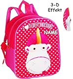 alles-meine.de GmbH 3-D Effekt _ Kinder Rucksack -  Einhorn Fluffy - Minions - Ich einfach unverbesserlich  - incl. Name - Tasche - wasserfest & beschichtet - Kinderrucksack /