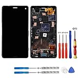 LCD Display Compatible with Sony Xperia Z3 Compact Mini D5803 D5833 Schwarz Touchscreen Bildschirm Digitizer Assembly Glas Rahmen E