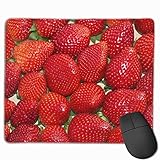 Rote Erdbeeren Reifes rechteckiges rutschfestes Gaming-Mauspad Tastatur Gummi-Mauspad für Heim- und Büro-Laptop