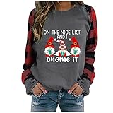 Lomelomme Weihnachtshemd Damen XXXL Weihnachtsmann Kostüm Damen Kleid Mit Weihnachtsdruck Weihnachtshemd Damen Baumwolle Weihnachtspullover Damen Lustig Christmas Hoodie XXXXL Lang