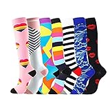 Eaylis 7PC Unisex Socken bedruckte Socken Sportsocken,Warme Dicke Kuschelsocken Super Weiche Wollesocken Winter Hüttensocken Geschenk Flauschig Funny Weihnachtssock