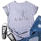 Shirts Damen Damen Oberteile Damen Sommer elegant einfarbig Rollkragen rüschen ärmel Basic lose Tanktop t-Shirts winterkleid Damen Oberteile Kleider für Jugendliche(#NHDE-220331 T-Shirt-A37, XL)