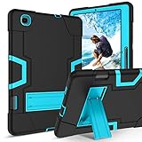BENTOBEN Samsung Galaxy Tab S6 Lite 10.4' 2020 Hülle, Galaxy Tab S6 Lite Schutzhülle mit Faltbar Kickstand Hybrid PC Silikon Cover stoßfest Hülle für Samsung Tab S6 Lite 10.4'' P610/P615 -Schwarz B