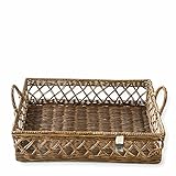 Riviera Maison - Rattan Tablett, Dekotablett Serviertablett - 45x30 cm - Avenue Pierre Tray