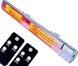 MYLEK Elektrischer Terrassenheizer, 3 kW, Wandmontage, Außeneinheit, Fernbedienung, IP65, wasserdicht, wetterfest und rostfrei, Golden Tube Technolog