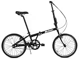 FabricBike Klappfahrrad, Alu-Rahmen, Single Speed, 3 Farben (Fully Matte Black)