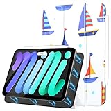 Ipad Mini 6th Generation Case Boat Ship River Ocean Transport New Ipad Mini 2021 Case Pu Leather Smart Ipad Mini 6 Cover Auto Sleep/Wake Compatible with Ipad Mini 6 (8.3 Inch,2021)