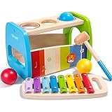 Rolimate Hämmern von hämmerndem Spielzeug, Buntem Xylophon-Spielzeug, Montessori-Lernspielzeug für die frühe Bildung, Beste Geburtstagsgeschenke für Jungen und Mädchen ab 1 2 3+ J
