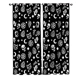 Thermo Verdunklungsgardine ÖsenVorhang Schwarze Weltraumkarte Bedruckt Polyester Vorhänge für Wohnkultur Zwei Platten 75 cm (B) x 166 cm (H)