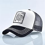 Mode Tiere Baseball Caps Männer Frauen Hysteresen Hip Hop Hut Sommer Atmungsaktives Mesh Sun Gorras Unisex Streetwear -White Zeb