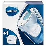 Brita S0672 Wasserfilter Style hellblau inkl. 1 MAXTRA+ Filterkartusche – BRITA Filter in modernem Design zur Reduzierung von Kalk, Chlor & geschmacksstörenden Stoffen , 22 x 10.5 x 24.5