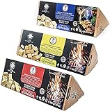 Bella Wood Premium BBQ Räucherwürfel Kombination in Kirsche, Birne and WALNUSS (Gemischte Materialien 3 Box)