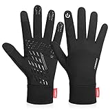 coskefy Touchscreen Handschuhe Sport Elastisch Leicht Atmungsaktiv Outdoor Gloves Damen Herren rutschfest Winddicht Winter Frühling Herbst Motorrad Fahrrad Camping Wandern Bergsteigen,XL,Schwarz-B