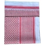 XKJFZ 55-Zoll-roten Männer Arabische Keffiyeh Turban Thick Muslim Hijab Polyester Arafat Schal Mittlerer Osten Wüste Shemagh Wrap Kopfbedeckung Winter warm Supp