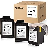 HIPAGE Tintenpatrone Kompatibel zu HP 302XL für HP Officejet 3830 3831 3832 3833 3834 3835 3630 4650 4652 4654 4655 4657 4658 HP Envy 4510 4525 4512 4516 4520 4521 4522 4524 4527 (3 Schwarz)