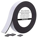 Beilheimer Magnetband, selbstklebend, 3m x 20mm x 2mm, 3 Meter magnetisches Klebeb