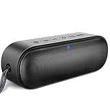 LENRUE Portable Bluetooth Lautsprecher, 14W IPX7 Wasserdicht Lautsprecher mit Duale Bass Treiber, Mikrofon, 24H Spielzeit, 33ft Reichweite, Kabelloser Lautsprecher für iPhone, iPad, Laptop, PC, TV