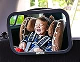 Onco 360° Baby Autospiegel - 100% Bruchsicherer Rücksitzspiegel für eine Sichere Fahrt - Baby Erstausstattung & Auto-Zubehör - Anpassbar - Geeignet für allerlei Kopfstü