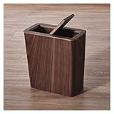 kaijunshop Mülleimer Konische Holz Abfalleimer Haushaltsschwingdeckel Müllbehälter Einfachheit kreativer Papierkorb mit Deckel, 3 Farben, 10L / 2,3 Gallonen Abfalleimer (Color : B(with Cover))