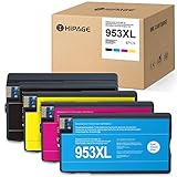 HIPAGE 4 kompatibel für HP OfficeJet Pro 7720 7740 8710 8715 8720 8725 druckerpatronen Multipack für 953 953XL (schwarz/Cyan/Magenta/gelb)