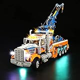 Sugeren LED Beleuchtungsset für Lego Technik Schwerlast-Abschleppwagen 42128, LED Lampenset Kompatibel mit Lego 42128 Bausteine Modell, mit Batteriebox (Ohne Lego Set)