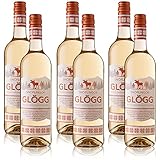 6 Flaschen Snöflingor Glögg Weisswein weinhaltiges Getränk, Winterspezialität, (6x0,75 l) + VINOX Weinkarten Tipps vom S