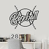Design Baseball American Game Ball Sport Logo Zeichen Vinyl Wandaufkleber Auto Aufkleber Junge Schlafzimmer Wohnzimmer GYM Club Studio Büro Wohnkultur Wandb