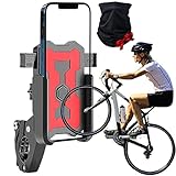 Handyhalterung Fahrrad Universal Motorrad Handyhalter 360° Drehbare, Aluminiumlegierung Handy Fahrradhalterung, Scooter Handy Halterungen mit 1 Bandana, für 4-7,2 Zoll Smartphone (1s Schnelle Gesp