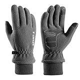 Warm Wasserdicht Skihandschuhe Winddicht Winterhandschuhe Snowboardhandschuhe Schnee Handschuhe Herren's and Damen Non-Slip Gloves Winter Plus Velvet Warm Riding Gloves with Buck