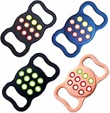 Schutzhülle für Airtag Hundehalsband, AirTag Halter Hund Haustiere Silikon Cover Zubehör für Gepäck GPS Tracking (4 Farben Halter)