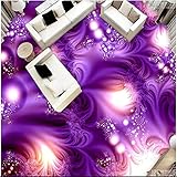 Benutzerdefinierter Bodenbelag Abstraktes Muster Schöner Lila 3D Pvc Dicker Wasserdichter Boden Zum Tragen Von Wasser -400X280Cm Custom Bodenbelag 3D Bodenbelag 3D Wohnzimmer Schlafzimmer Boden M