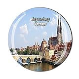 Regensburg Germany 3D-Kühlschrankmagnet, Kristall-Stil, Souvenir, Kühlschrankmagnet, Heimküche, Dekoration, Geschenkkollek