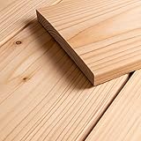 HORI® nordische Lärche Terrassendiele Glatt 21 x 145 Komplettset Massiv Nadelholz I Bausatz inkl. 45 x 70 mm Unterkonstruktion I Fläche: Muster I Muster Dielenläng
