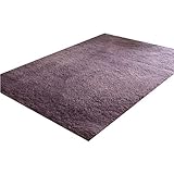 GHGMM Teppich Fußmatten, Mode weich Flauschige Pelzig Teppich, Passend für Wohnzimmer Schlafzimmer Erkerfenster Sofa, anpassbar,Purple,120 * 160