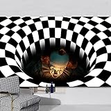 NOBCE 3D optische Täuschung Teppich Spiral Stereo Vision Teppich rutschfeste Vortex 3D Halluzination Trap Teppichmatte für Wohnzimmer/Schlafzimmer/Wohnkultur/Halloween/Weihnachten 40 * 60