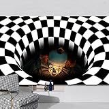 NOBCE 3D optische Täuschung Teppich Spiral Stereo Vision Teppich rutschfeste Vortex 3D Halluzination Trap Teppichmatte für Wohnzimmer/Schlafzimmer/Wohnkultur/Halloween/Weihnachten 40 * 60