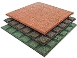 Fallschutzmatte 50x50 cm 25 mm grün für Spielplatz Garten von von Gartenpirat®