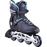 K2 Inline Skates FREEDOM W Für Damen Mit K2 Softboot, Black - Light Blue, 30D0251