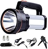 Led Taschenlampe Laterne 7000 Lumen USB Wiederaufladbare CREE Led Handscheinwerfer Handlampe Outdoor Wasserfest IPX4 Extrem Super hell Portable Handscheinwerfer LED-Scheinwerfer (Silber)