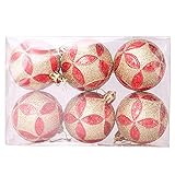 Bodhi2000 Weihnachtskugeln, speziell geformte Weihnachtskugel-Anhänger, Beschichtungsverfahren, Kunststoff, filigrane Bastelkugeln, Ornamente, Heimdekoration, 6 Stück
