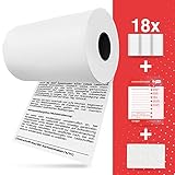 LICURAT - EC Rollen Thermopapier & EC Reinigung - 57mm x 18m x 12mm - Kassenrollen passend für EC Cash - EC Thermopapier u.A. für Ingenico Move 5000, IWL280, IWL 280 - [18 EC Thermorollen 57mm]