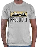 HARIZ Herren T-Shirt Bergfreundin Wandern Wandern Klettern Plus Geschenkkarten Hell Grau L