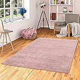 Pergamon Hochflor Langflor Shaggy Teppich Aloha Altrosa - Sofort Lieferbar in 8 Größ