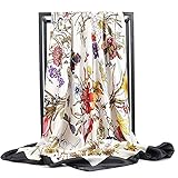 Ecroon Damen Schal Kopftücher Halstuch Elegante Schal Frauen Elegant Seidenschal Business Seidentuch Scarf Bandana Taschentuch Ansatz Handgelenk Verpackungs (One size, 10)