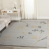 Safavieh Teppich Soho Kollektion, Wolle, handgefertigt, Hellblau, Wolle, grau, 7'6' x 9'6'