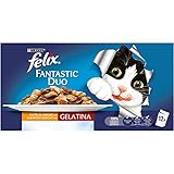 PURINA Felix Purina Felix Fantastic Duo Delice Katzenfutter Umschläge Fleischsorte 12 x 100 g