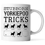 Zweifarbige weiße Kaffeetasse Lustiges Geschenk für Yorkiepoo-Liebhaber Weiße Kaffeetasse Große Geschenkbecher Lustige Kaffeetasse + kostenlose Geschenkbox