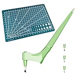 Craft Schneidewerkzeuge Set,Präzisions-Edelstahl-Bastelmesser mit 3 PCS 360 Grad rotierender Klinge Gyro Cut Art Handgravierstift für Handwerk,Hobby,Scrapbooking,Schablone (Green)