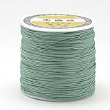 Egurs 0.8mm Nylonschnur Geflochtener Draht farbigen Sicken Faden Schnur Chinesische Knotenquastenlinie für DIY Halskette Armband Handwerk Bastel Schmuckherstellung (100m Jedes Rollen) Grü