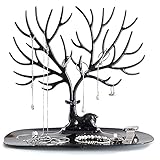 YIJOY Schmuckständer Hirsch Ohrringständer Geweih Schmuckhalter Kettenständer Schmuck Display Ohrringe Halskette Ring Schmuckbaum Schwarze Einzelschicht 25*15*22